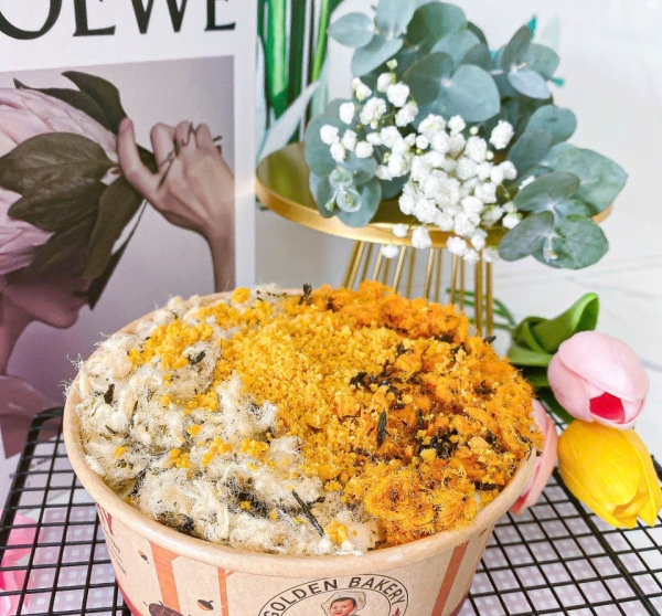 Bánh Bông Lan Sốt Phô Mai Heo-Gà Rong Biển