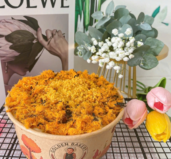 Bánh Bông Lan Sốt Phô Mai Gà Cay Rong Biển