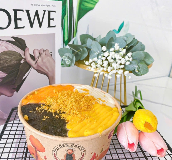 Bánh Bông Trứng Muối 5 Loại Sốt(Hoàng Kim-Phô Mai-Kim Sa-Bơ Trứng-Mè Đen)